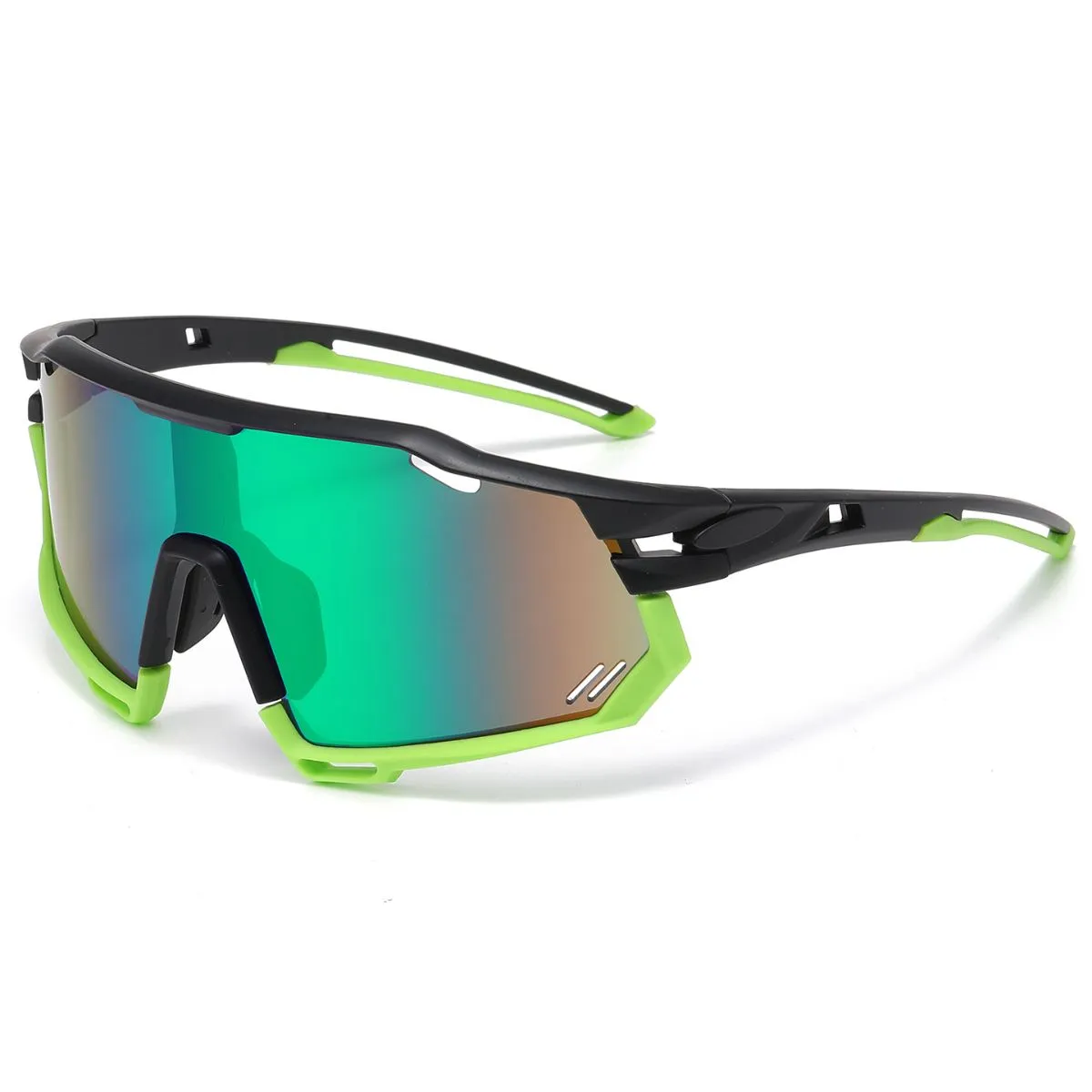 Unisex Oversized Mirrored Outdoor Sunglasses – Windproof UV400 Sports Glasses for Cycling & Mountaineering, Trendy Protective Shades